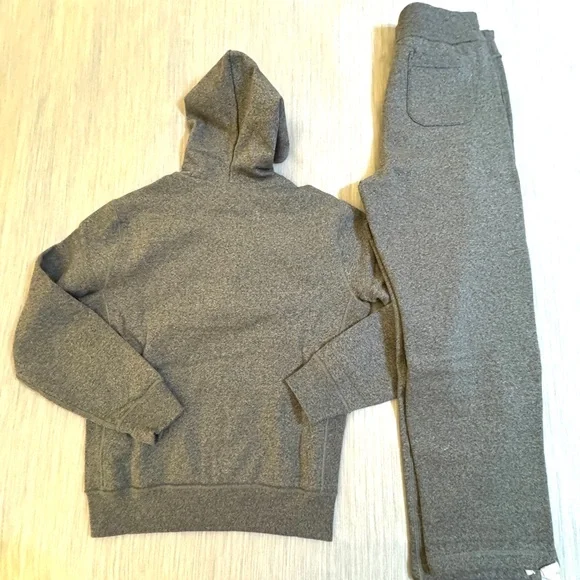 Polo Ralph Lauren Classic Full-Zip Fleece Sweatsuit Ash Grey Heather Black Pony - Picture 5 of 16